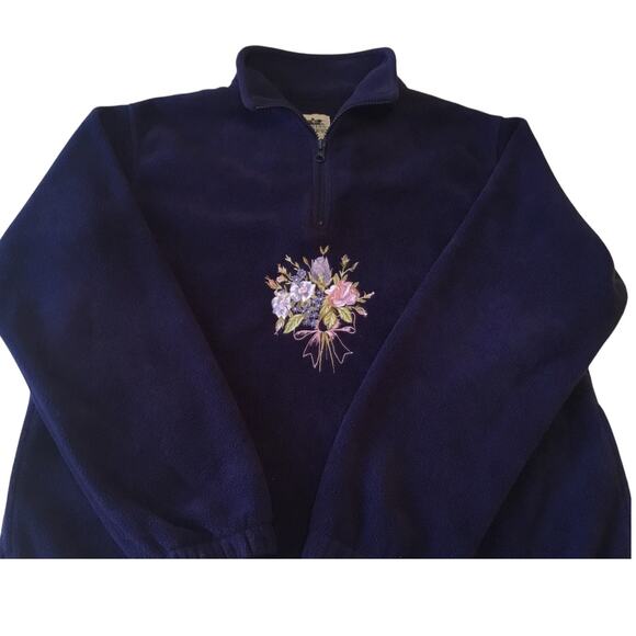 Northern Reflections Fleece 1/4 Zip Florals Medium - Picture 2 of 6